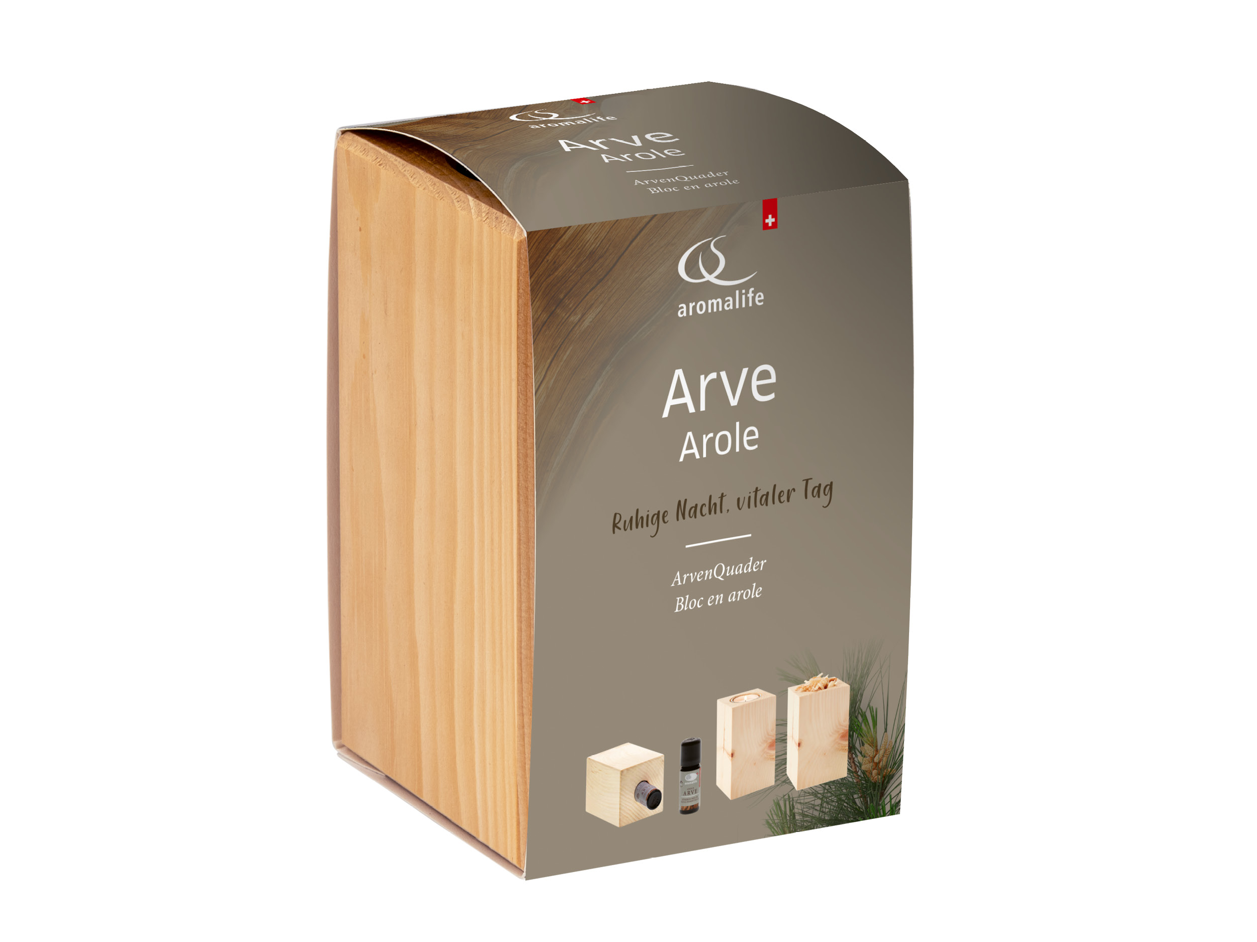 Packshot_AROMALIFE_ARVE_ArvenQuader_mit_ätherischme_Bio_Öl_Arve_10_ml_ebi-online-web