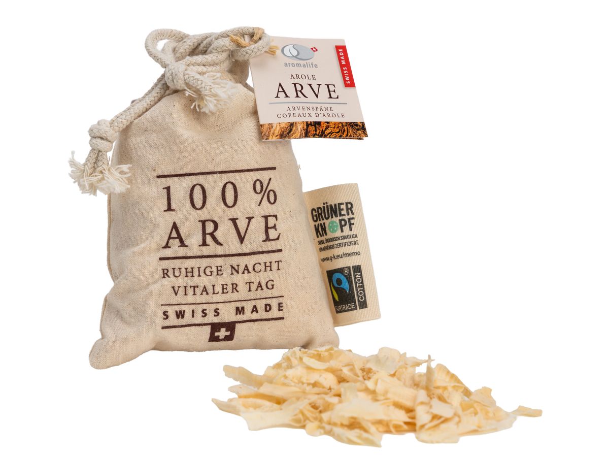 Packshot_AROMALIFE_ARVE_Arvenspäne_im_Baumwollbeutel_15_g_ebi-online-web