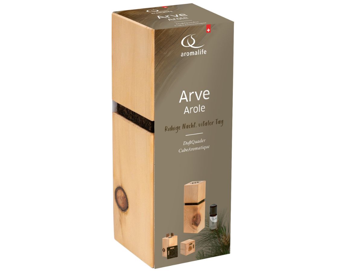 Packshot_AROMALIFE_Arve_DuftQuader