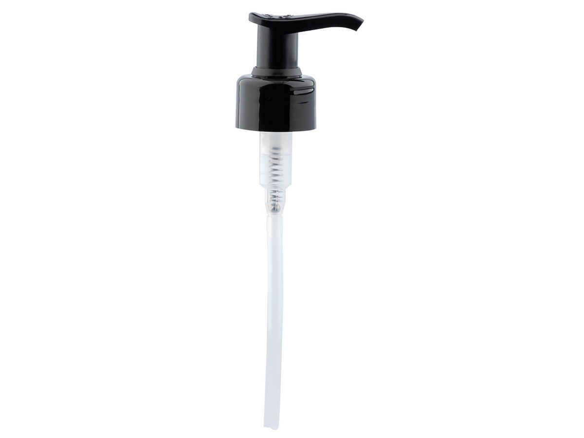 Packshot_AROMALIFE_Dispenser_Pumpe_schwarz_verriegelbar_134_mm,_1_ml_Hub_-_für_PET_Flasche_braun_250_ml