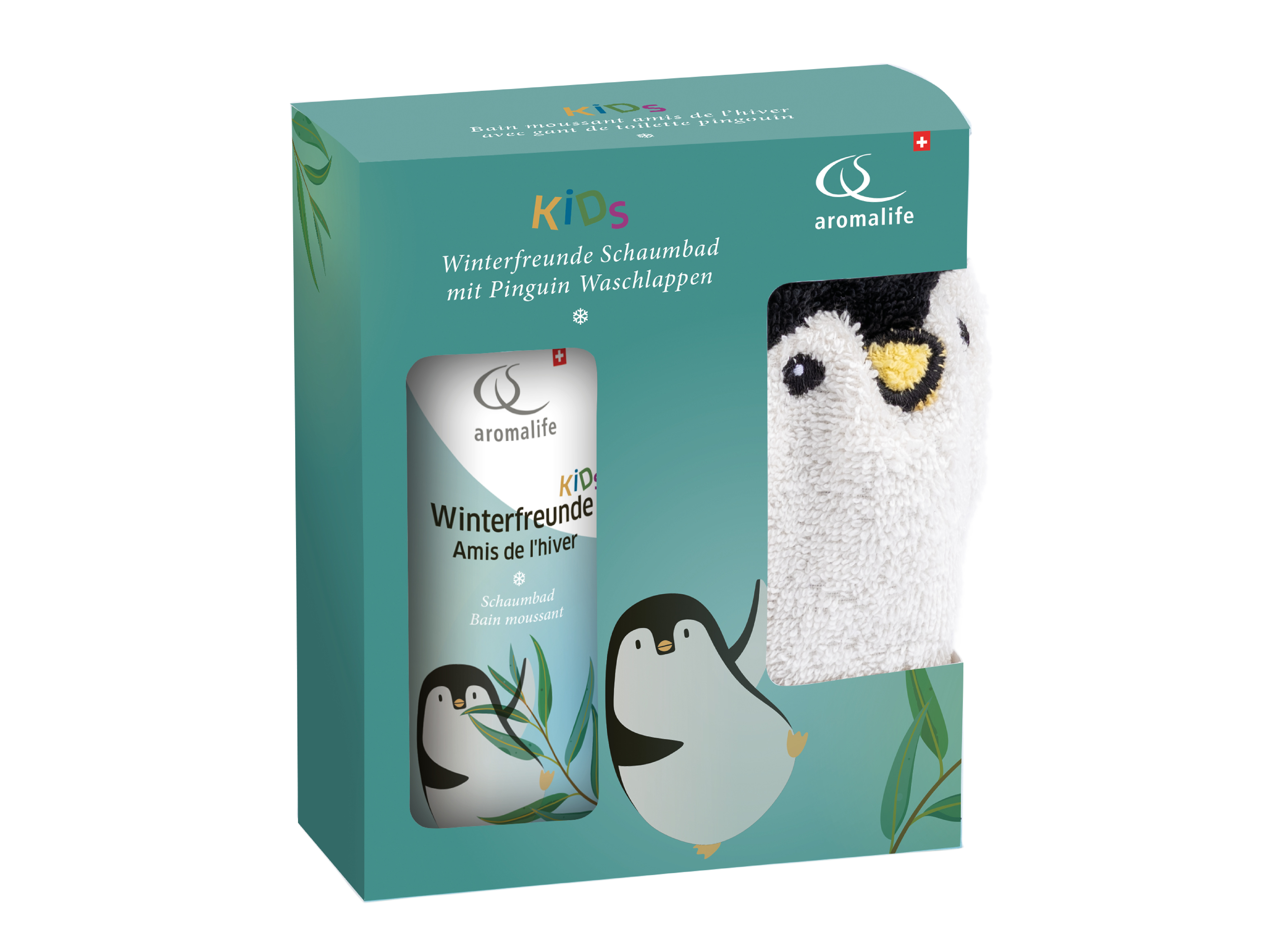 Kids Winterfreunde Bad mit Öko- Waschlappen Geschenkset