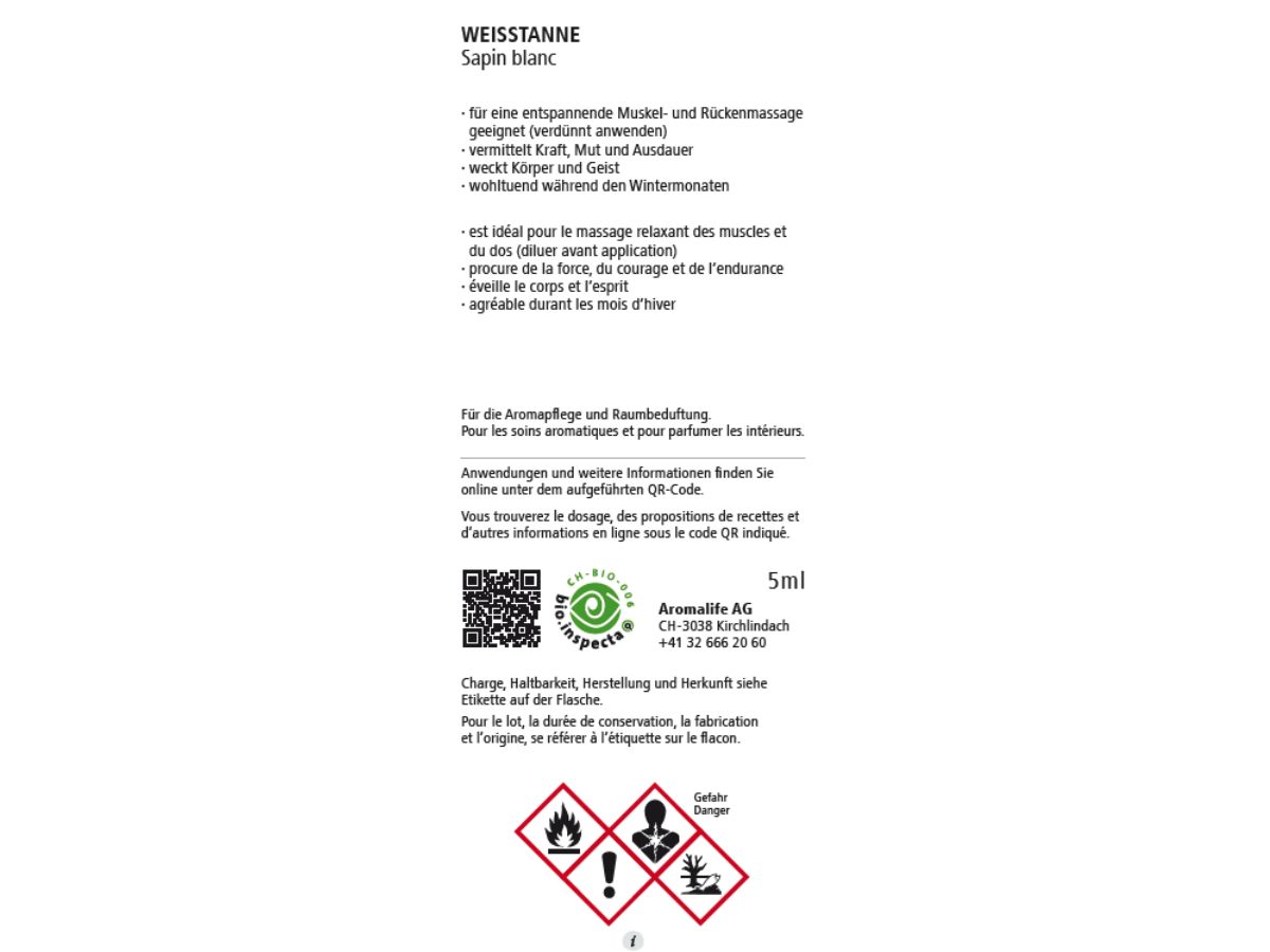 TOP Weisstanne ätherisches Öl - BIO