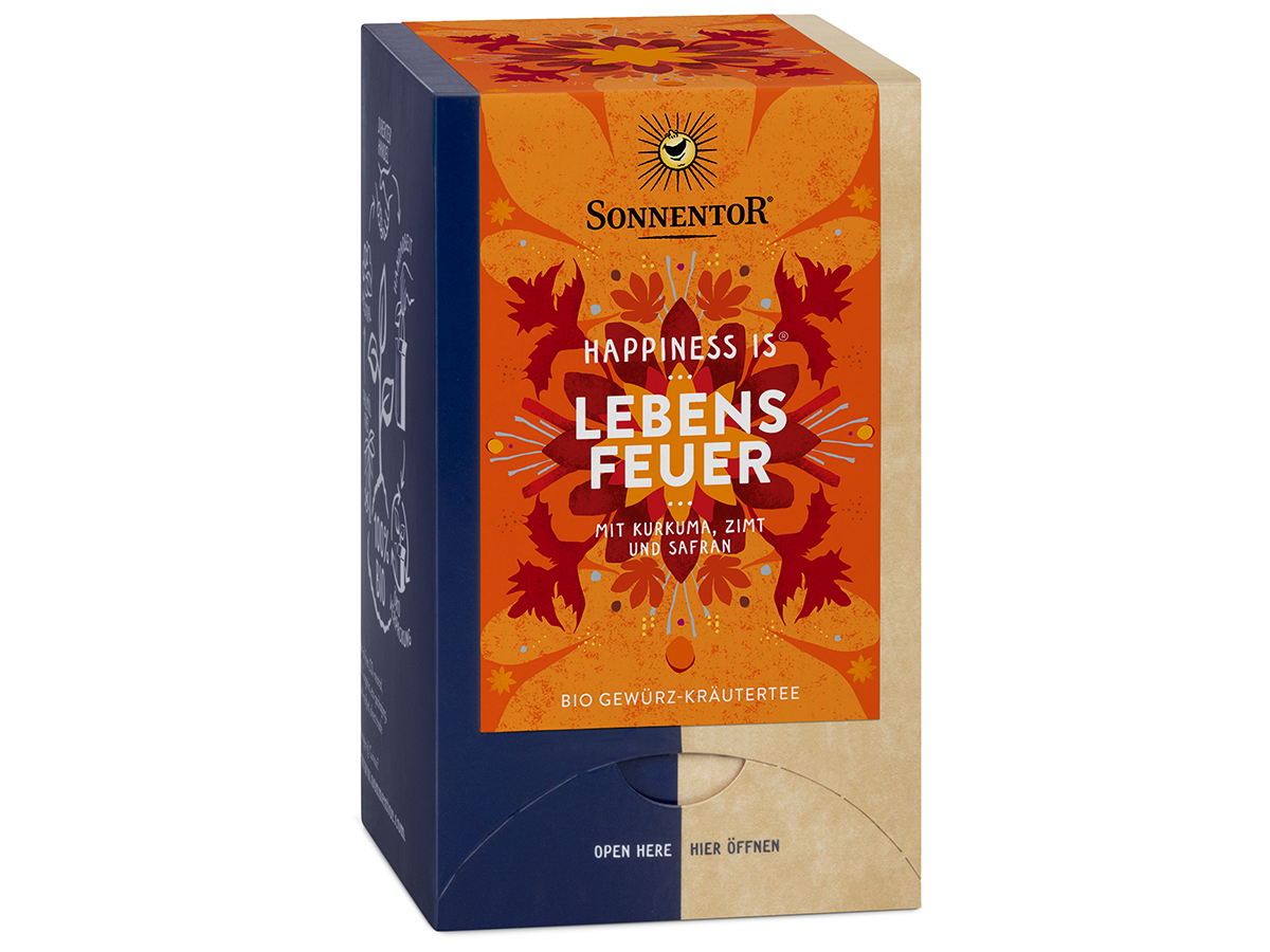 Packshot_Sonnentor_Happiness_is_Lebensfeuer_Tee_Btl._à18_(Bio)_ebi-online-web