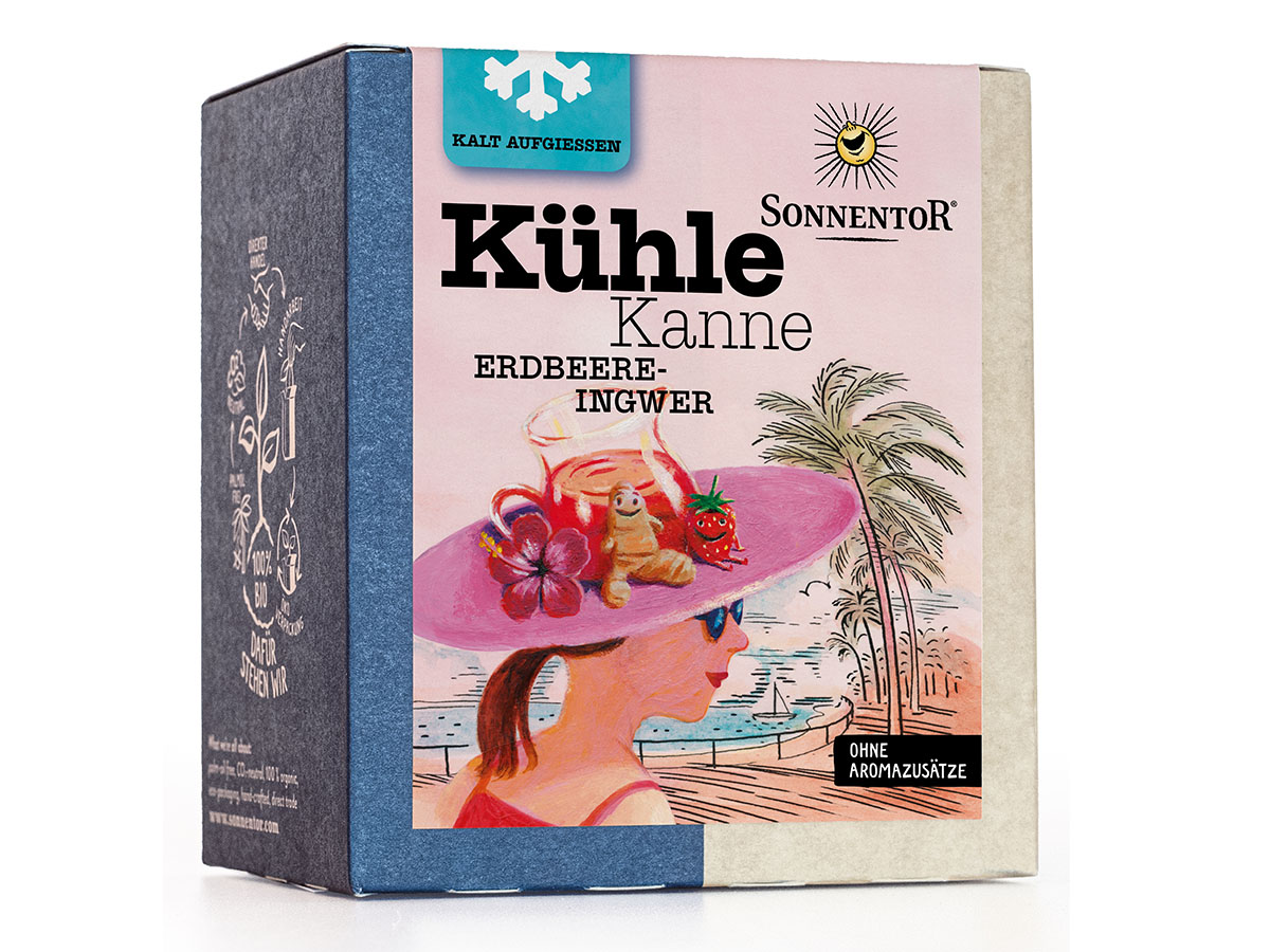 Sonnentor Kühle Kanne Erdbeer-Ingwer Teepyramide