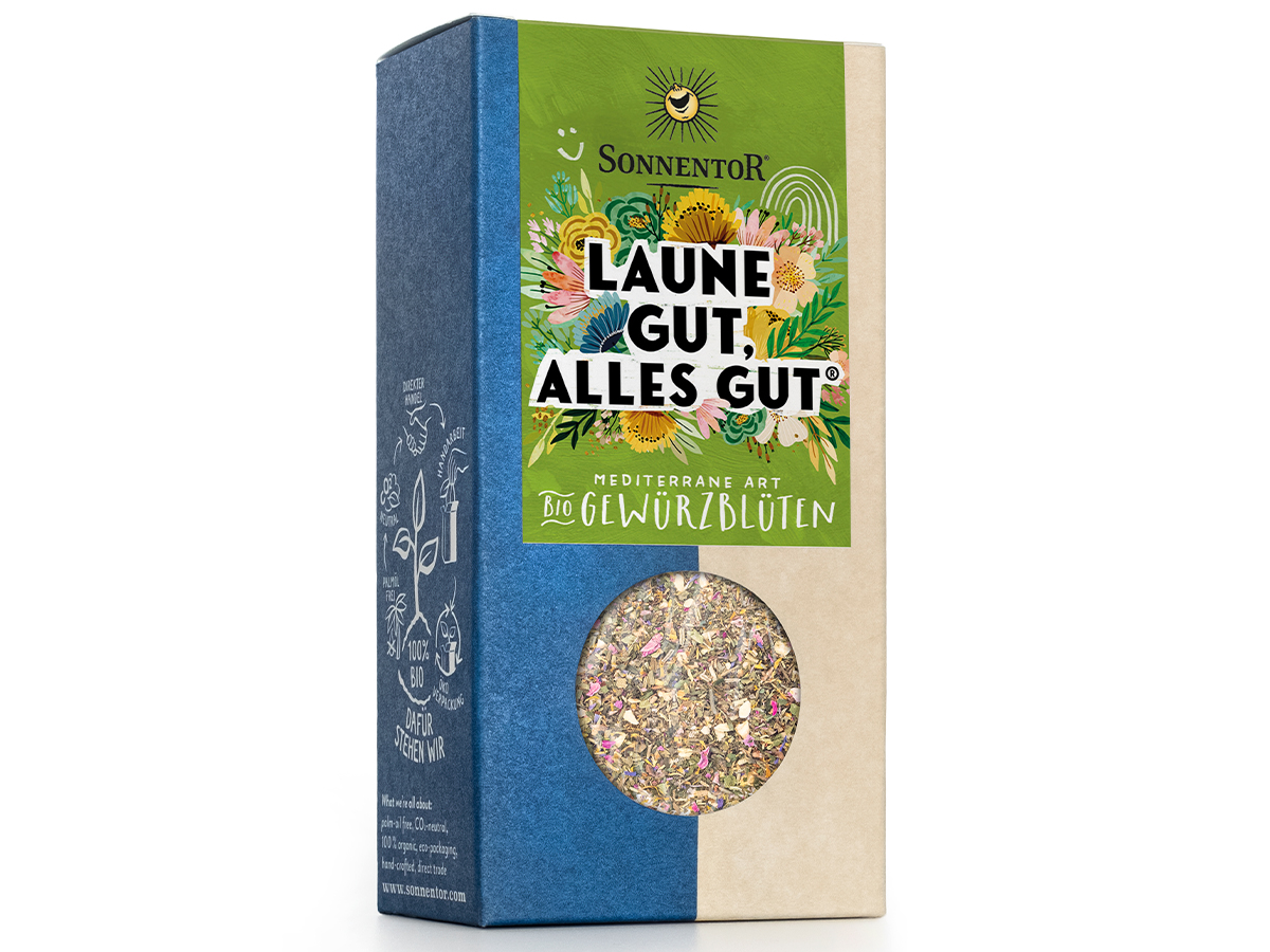 Packshot_Sonnentor_Laune_gut,_alles-gut_Gewürzblüten_Beutel_25g_(Bio)_ebi-online-web